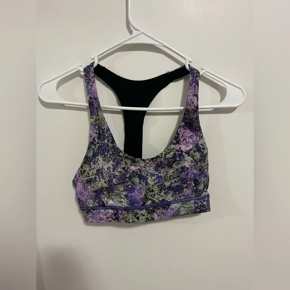 Lululemon Break Free Bra‎ (Nulux) *Vivid Vision Multi Black / Black size 6